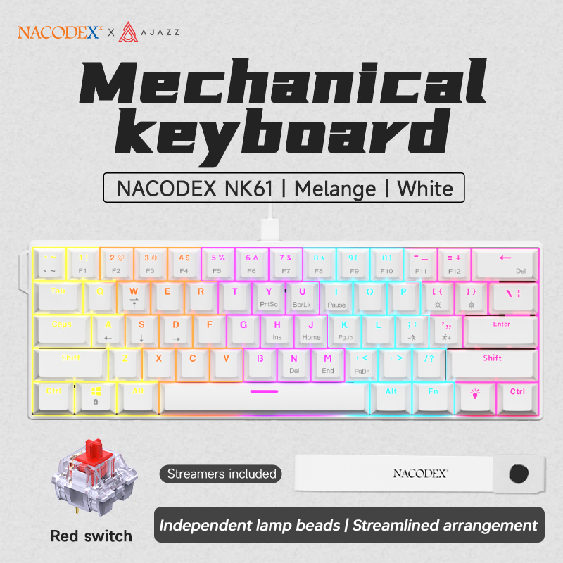 Teclado mecânico para jogos AJ - Gaming Keyboard Hot Swappable avaliação e preço