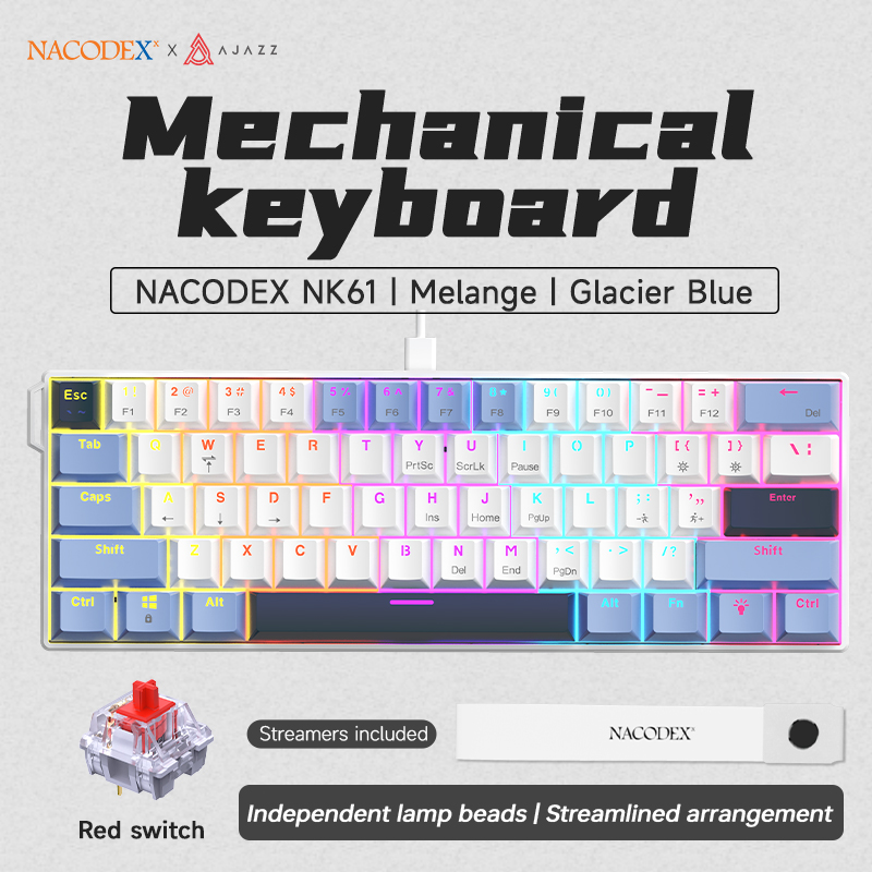 Teclado mecânico para jogos AJ - Gaming Keyboard Hot Swappable avaliação e preço