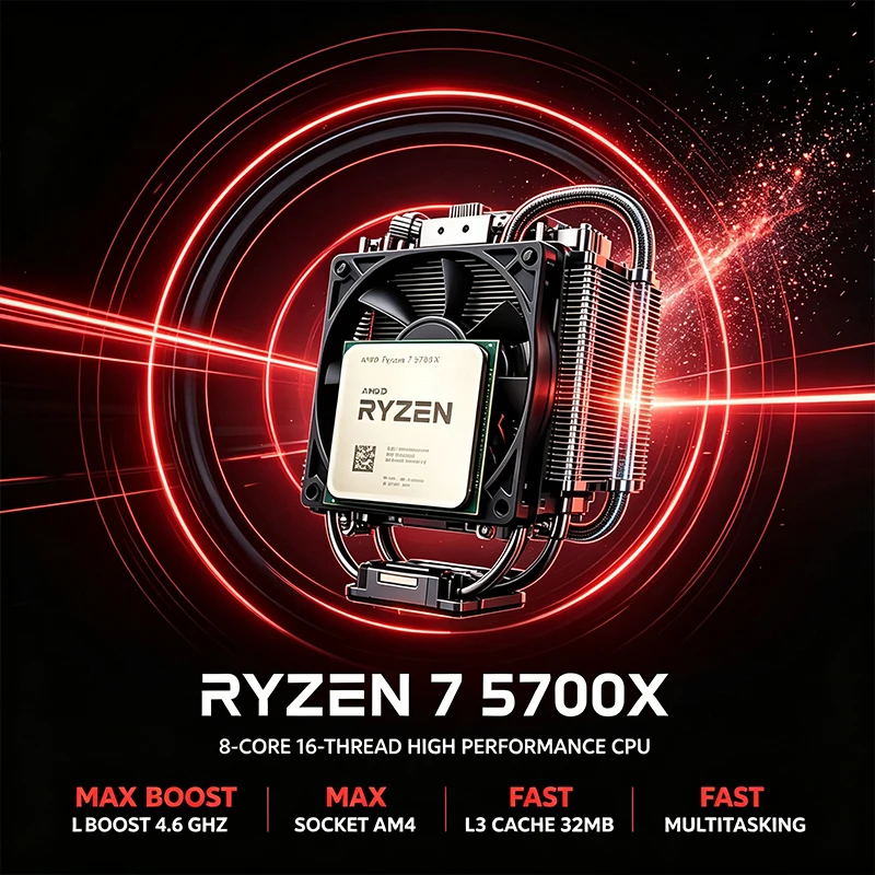 Processador AMD Ryzen 7 5700X  - Amd Cpu Ryzen 7 avaliação e preço